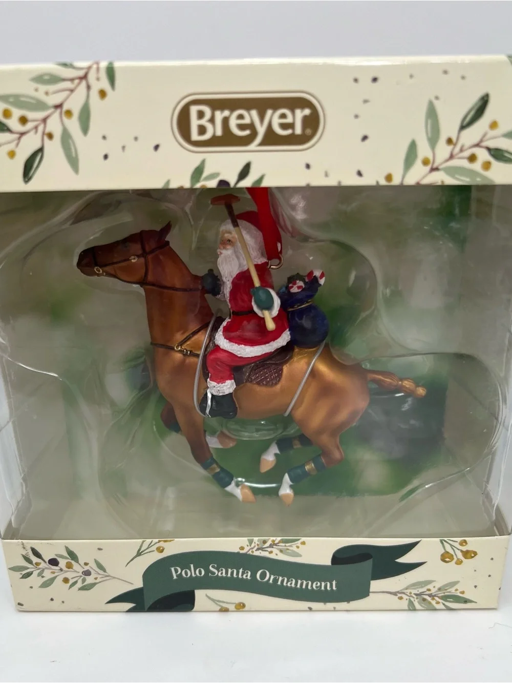 BREYER Horse Pony  Santa Polo Ornament #700689 [-] New In Box Christmas Holiday